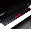 4Pcs Reflective 4D Carbon Fiber Leather Door Sill Protector Sticker V58865