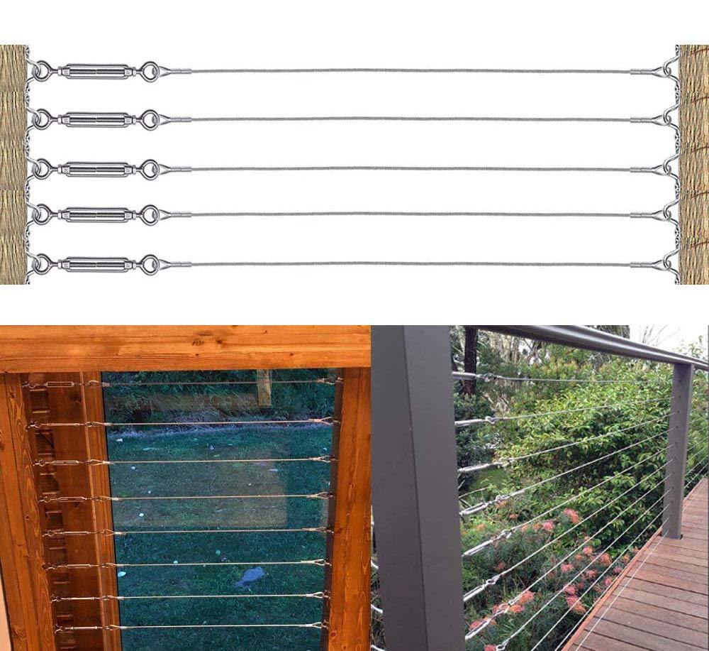 1/8 Cable Railing Kit with 400ft Stainless Steel Cable Wire X87820