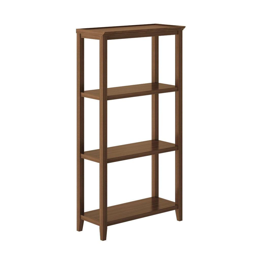 Walnut Brown Solid 3-Tier Tall Bookcase G3845