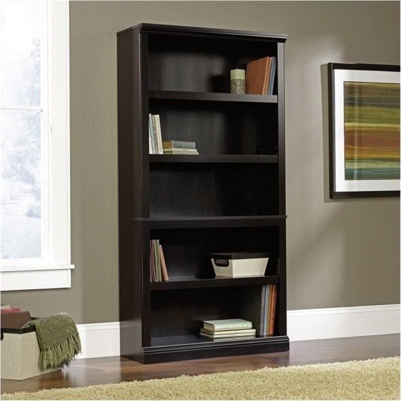 5 Shelf Bookcase in Estate Black S445609