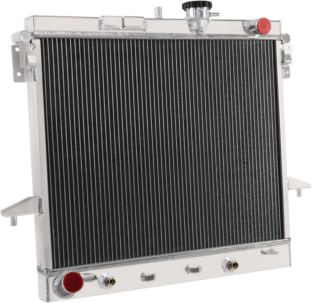 3 Row Aluminum Radiator with Electric Fan Shroud Thermostat Kit Combo X670257