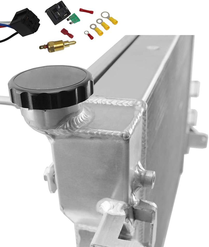 3 Row Aluminum Radiator with Shroud Fan and Thermostat F96802