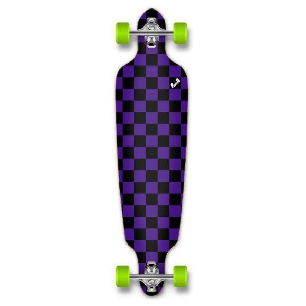 Checker Purple Drop Through Longboard Complete E342109
