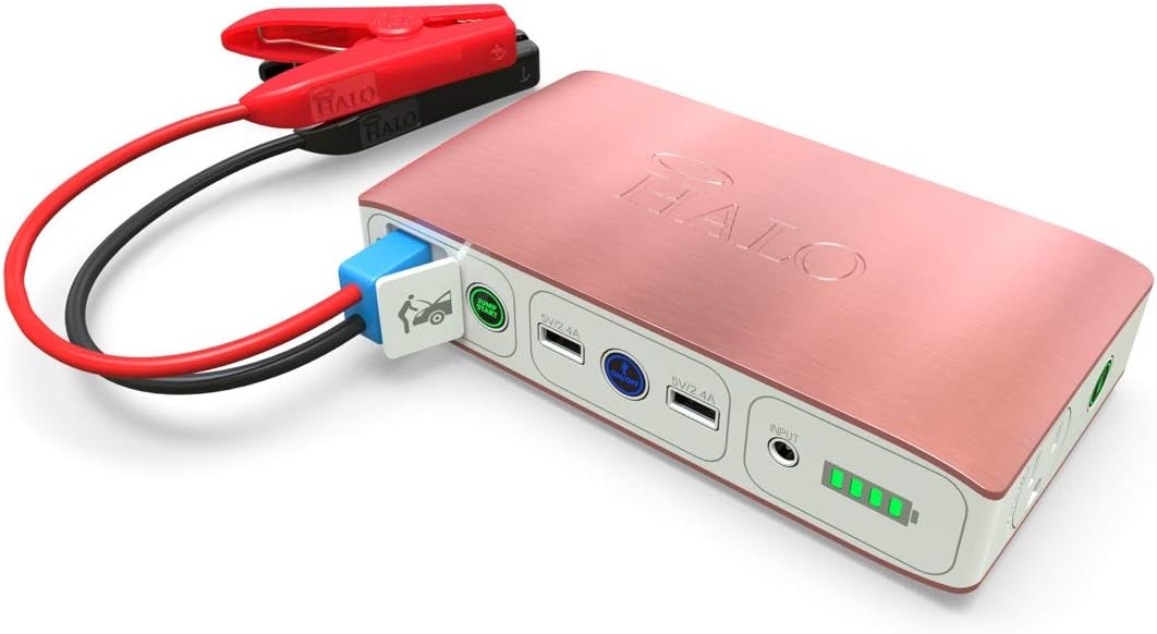 Rose Gold Portable Phone Laptop Charger Car Jump Starter with AC Outlet J382345