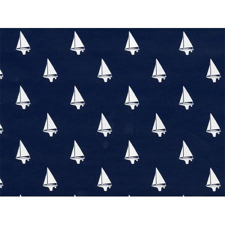 Navy Blue Sailboats 30x22 Gift Wrap I247997