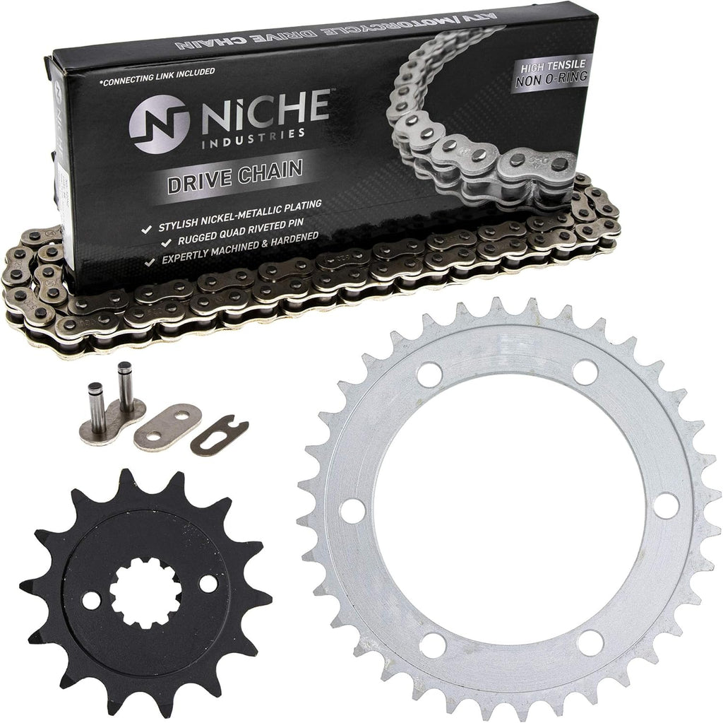 Drive Sprocket Chain Combo Front 14 Rear 36 Tooth 520NZ Standard 108 Links J80539