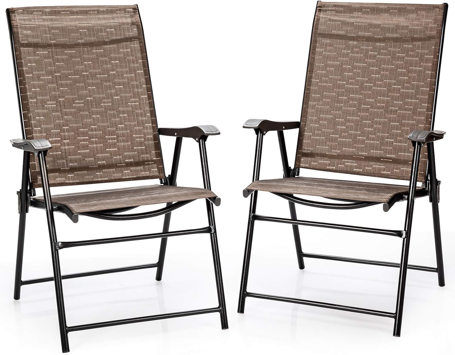 2-Pack Patio Dining Chairs with Armrest Q335